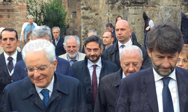 L’assessore regionale al Turismo Corrado Matera incontra il Presidente della Repubblica a Pompei