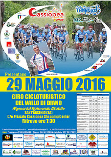 Sant’Arsenio: il 29 maggio seconda edizione del Giro cicloturistico del Vallo di Diano “Memorial Raimondo Stabile”