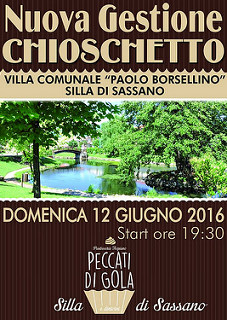 Sassano: da domani la Pasticceria “Peccati di Gola” presente anche nella Villa Comunale