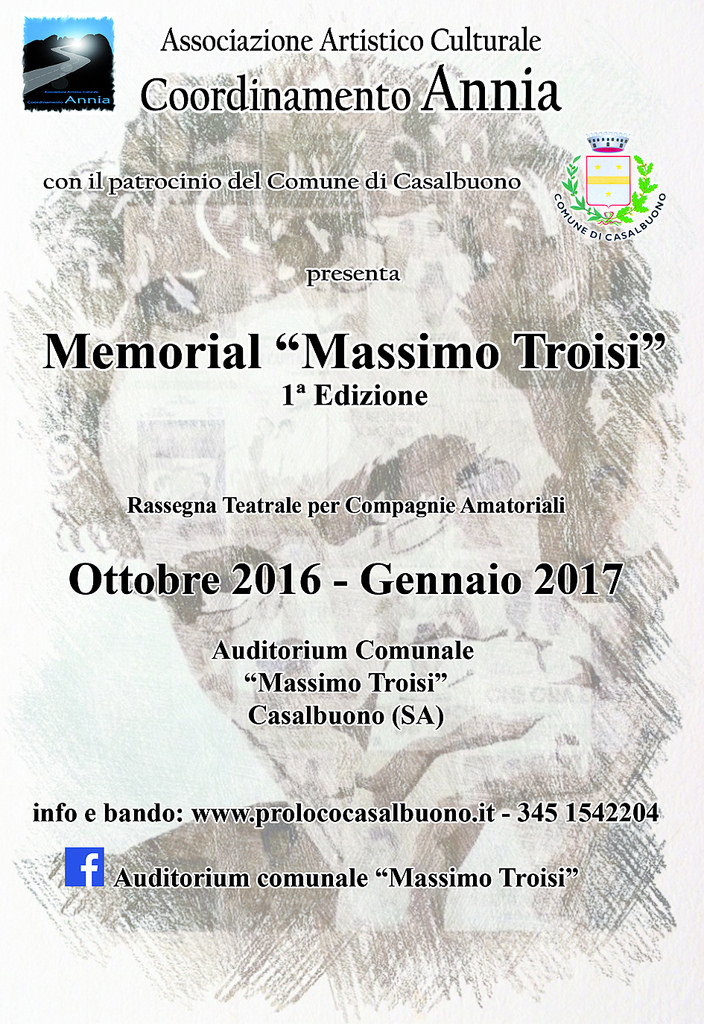 Casalbuono: aperte le iscrizioni al I Memorial “Massimo Troisi”