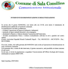 Sala Consilina: dal 2 agosto interventi di disinfestazione e derattizzazione