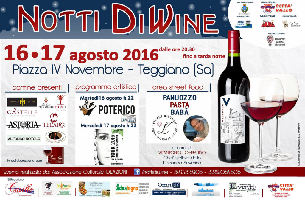 Teggiano: tutto pronto per la V edizione di “Notti DiWine”