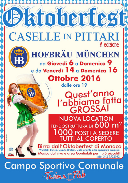 All’Oktoberfest del Twins Pub di Caselle in Pittari birra e piatti tipici bavaresi