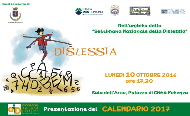 Potenza. Banca Monte Pruno sostiene Calendario Dislessia 2017 e Mostra di fumetto