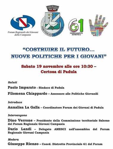 Padula: domani l’incontro “Costruire il futuro, nuove politiche per i giovani”